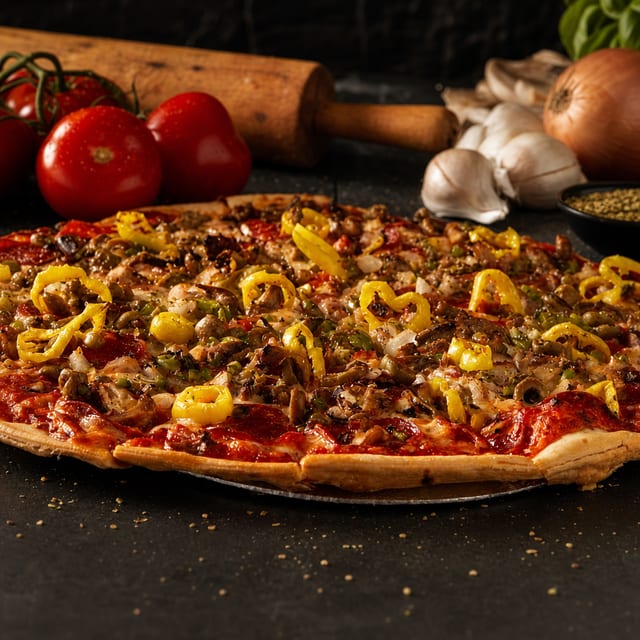 15" All The Way Pizza.