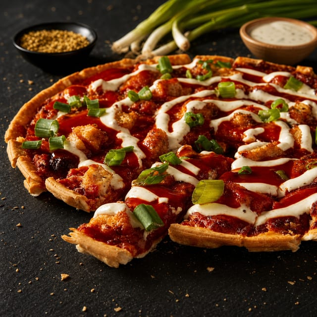 13" Buffalo Chicken Pizza.