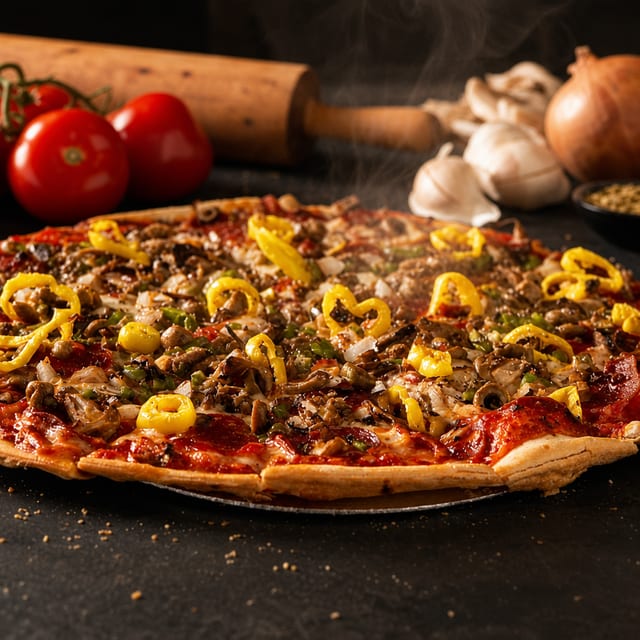 11" All The Way Pizza.