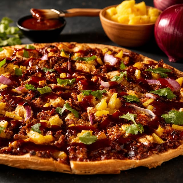 13" BBQ Chicken Pizza.