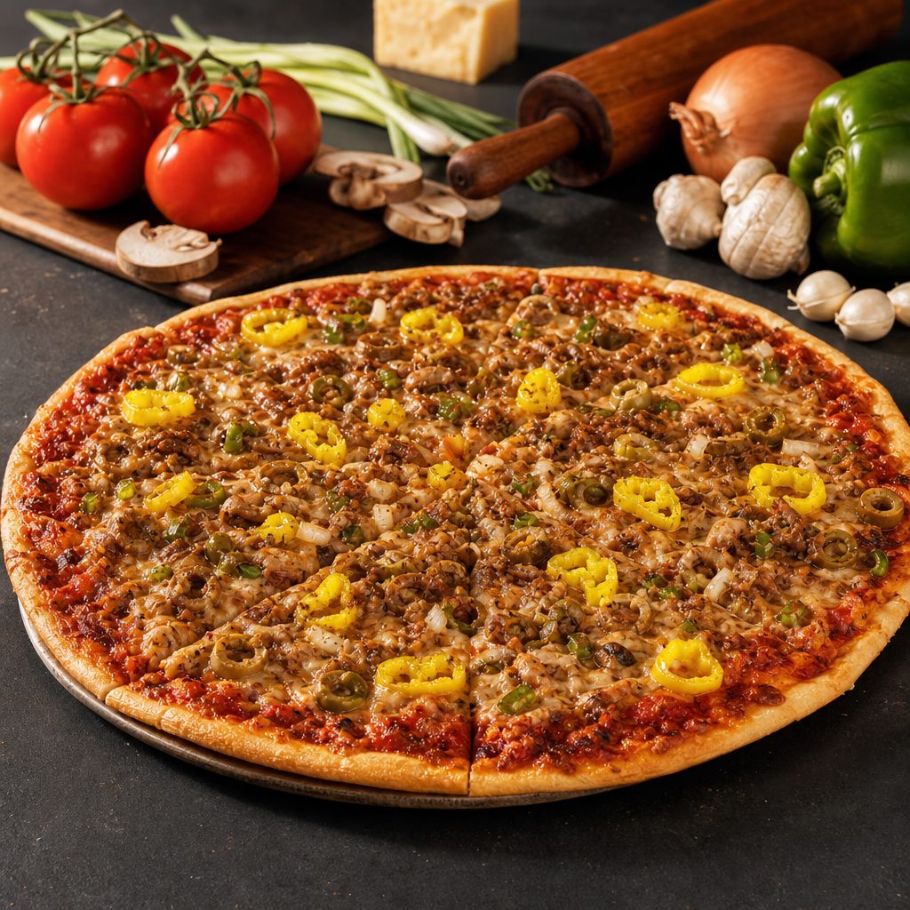 13" Veggie Pizza.