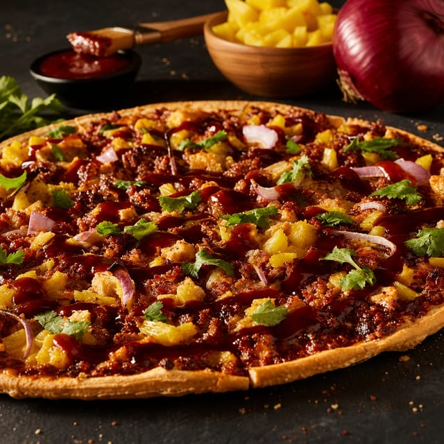 9" BBQ Chicken Pizza.