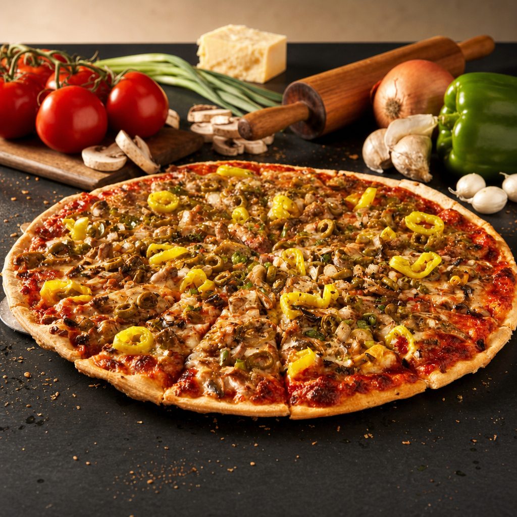 15" Veggie Pizza.