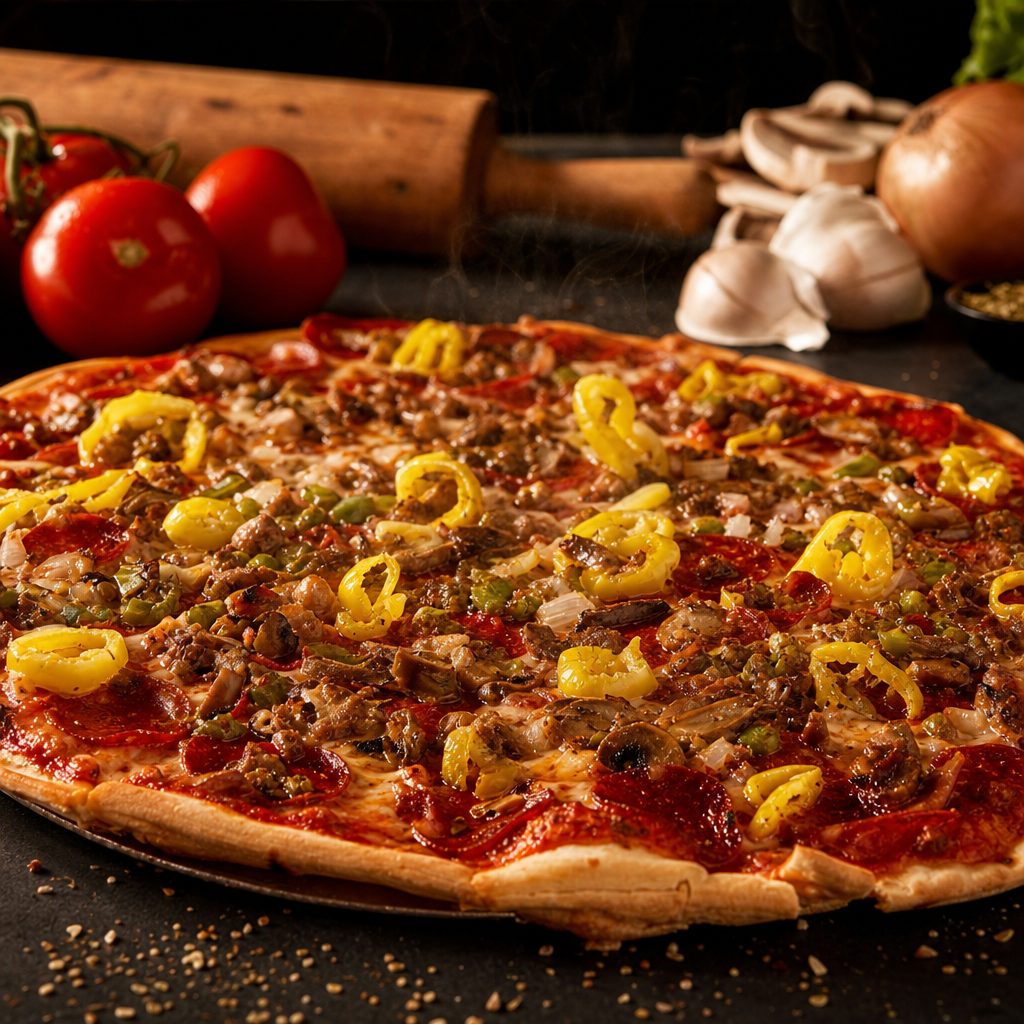 13" All The Way Pizza.