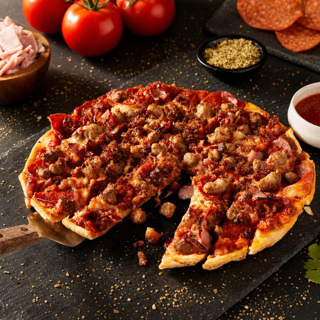 9" Meat Lovers Pizza.