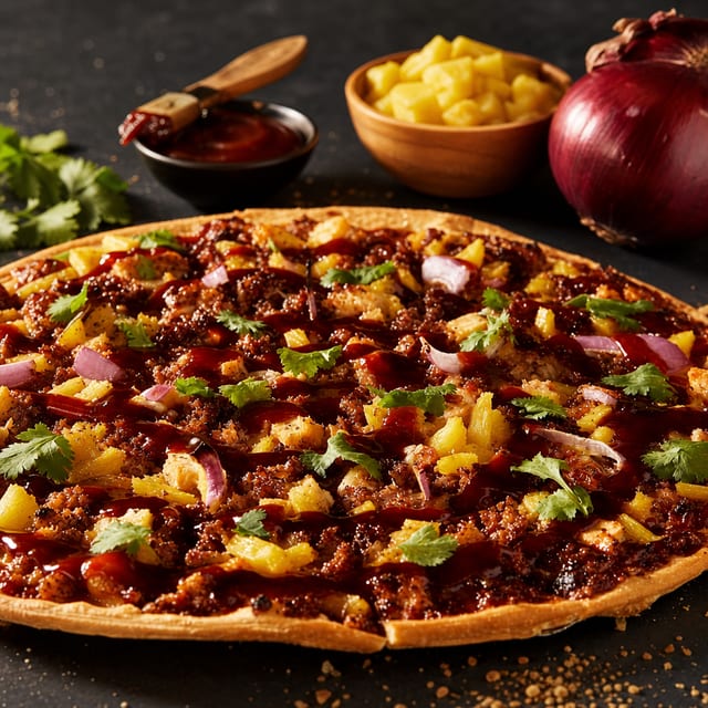 15" BBQ Chicken Pizza.