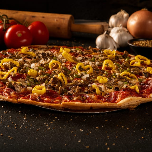 15" All The Way Pizza.