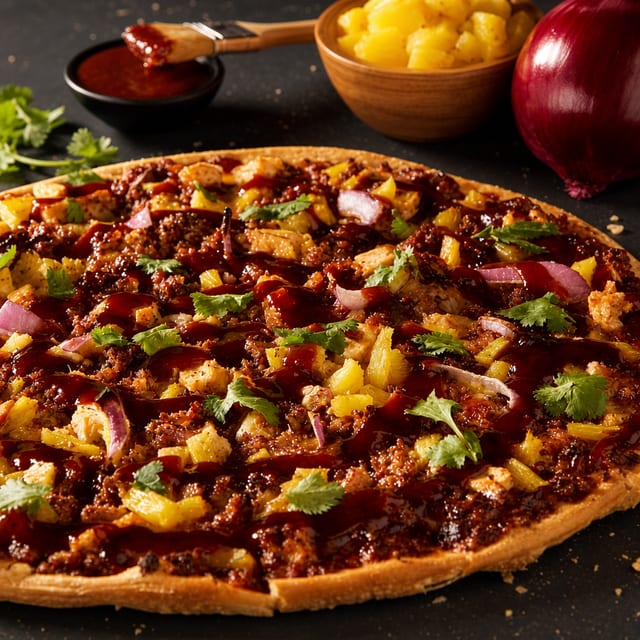 13" BBQ Chicken Pizza.