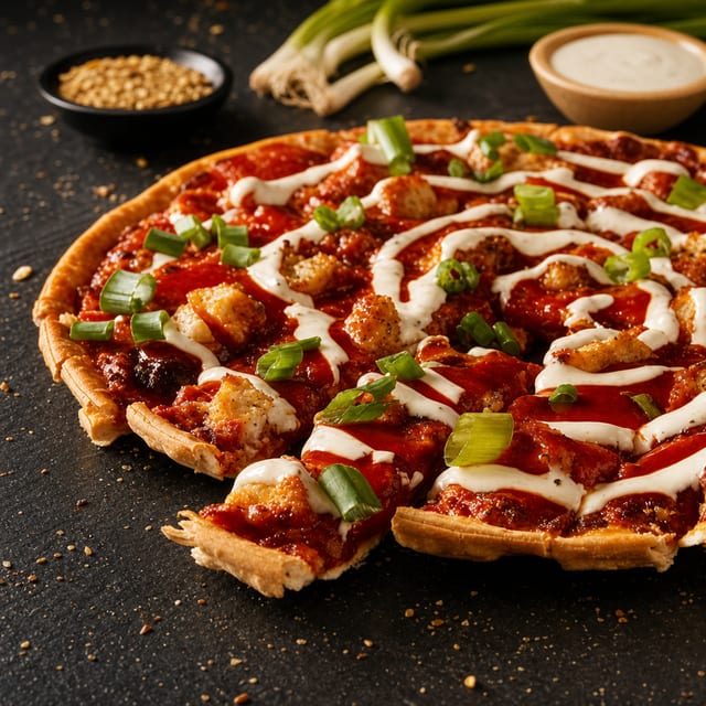 10" Cauliflower Crust Buffalo Chicken Pizza.