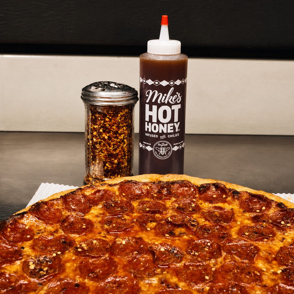 13" Sweet Heat Pizza.