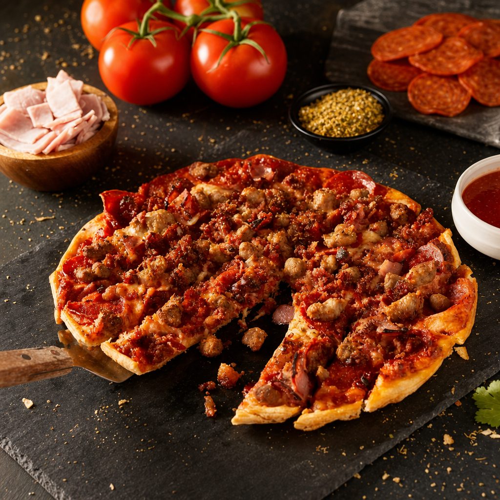 11" Meat Lovers Pizza.