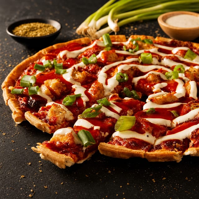 9" Buffalo Chicken Pizza.