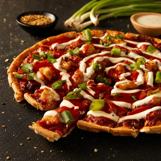 13" Buffalo Chicken Pizza.