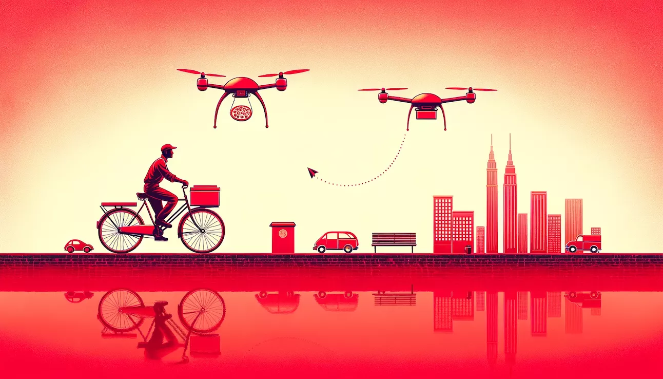 The History of Pizza Delivery: From Bicycle Couriers to Drones for “Pizza Delivery Near Me”